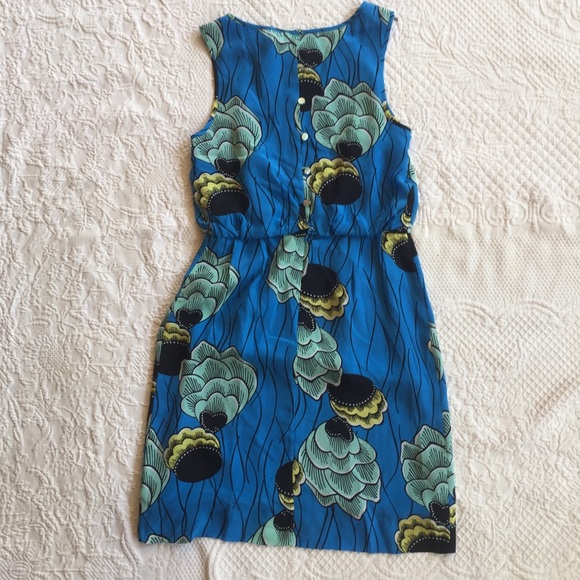 Anthropologie Sariah Palma Silk Floral Dress Sz 2 - Picture 3 of 6